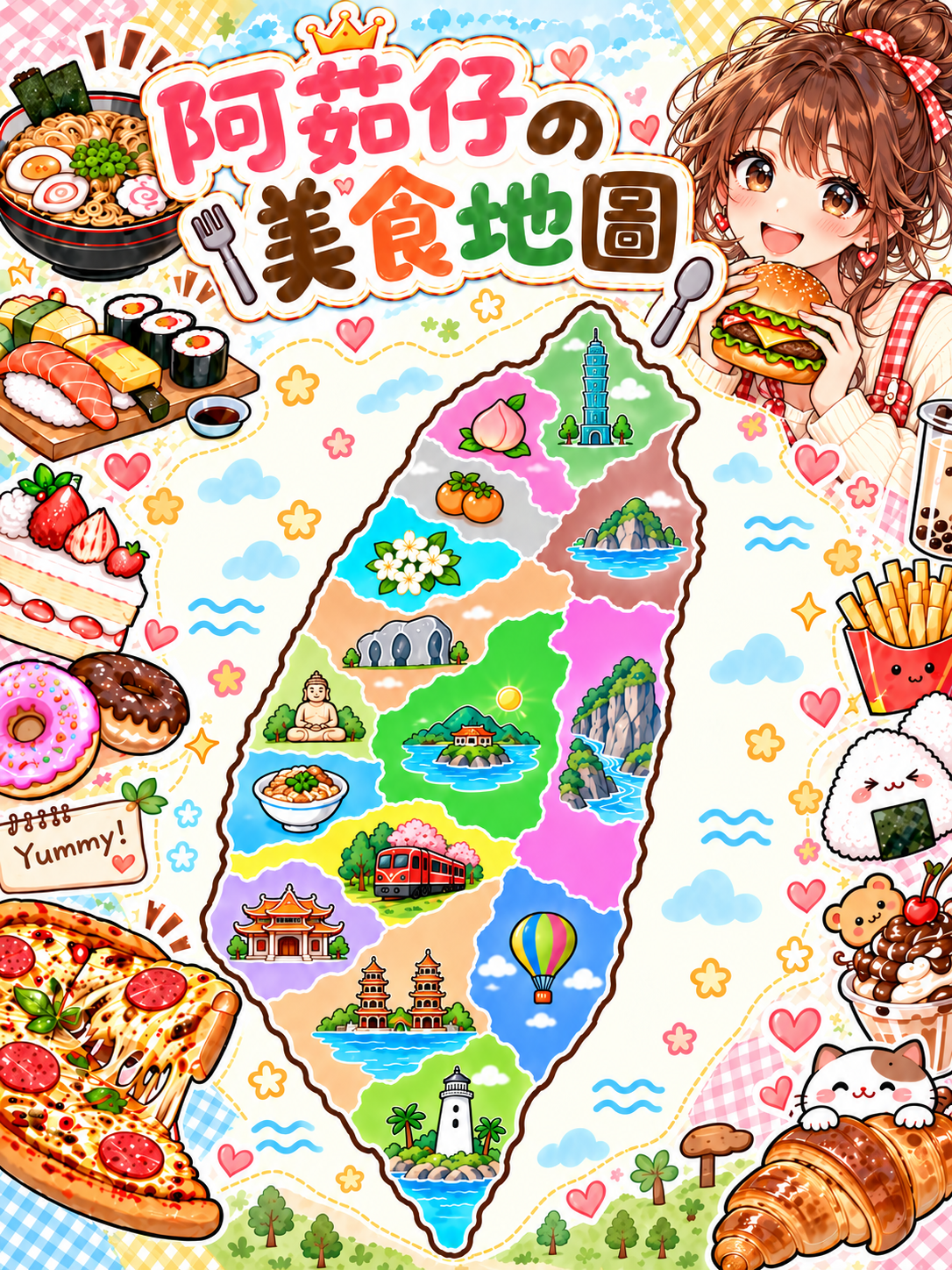 阿茹仔の台灣美食地圖。點選台灣地圖上的縣市區域，查看該地餐廳。